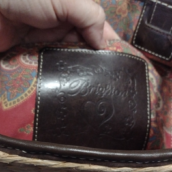 BRIGHTON Tan and Brown Tote Bag with Textured Design - Picture 3 of 7